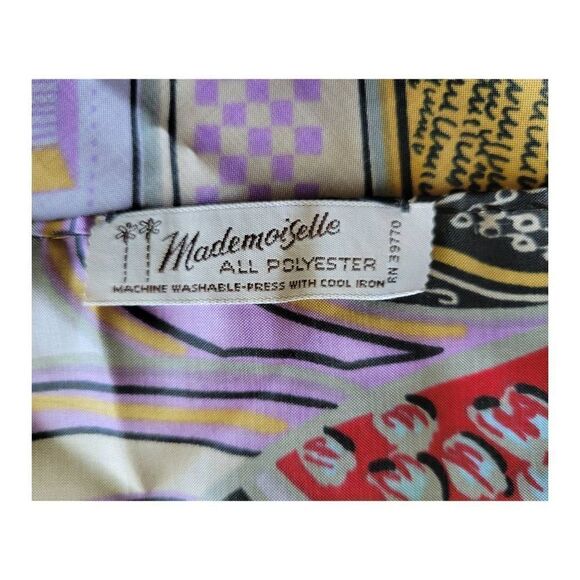 Vintage 1960's Abstract Print Neck Scarve - Picture 4 of 6